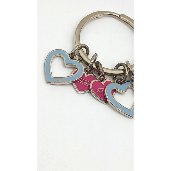 Coach Key Ring with 5 heart charms - Picture 6 of 8